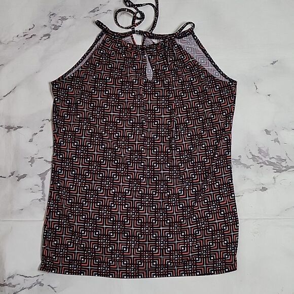 Banana Republic Tops - Banana Republic Red/Black Geo Print Tank